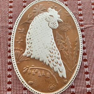 Embossed Metal Décor Rooster Wall Art